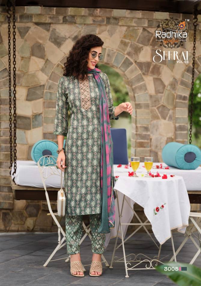 Seerat Vol 3 By Radhika Readymade Designer Salwar Suits 

